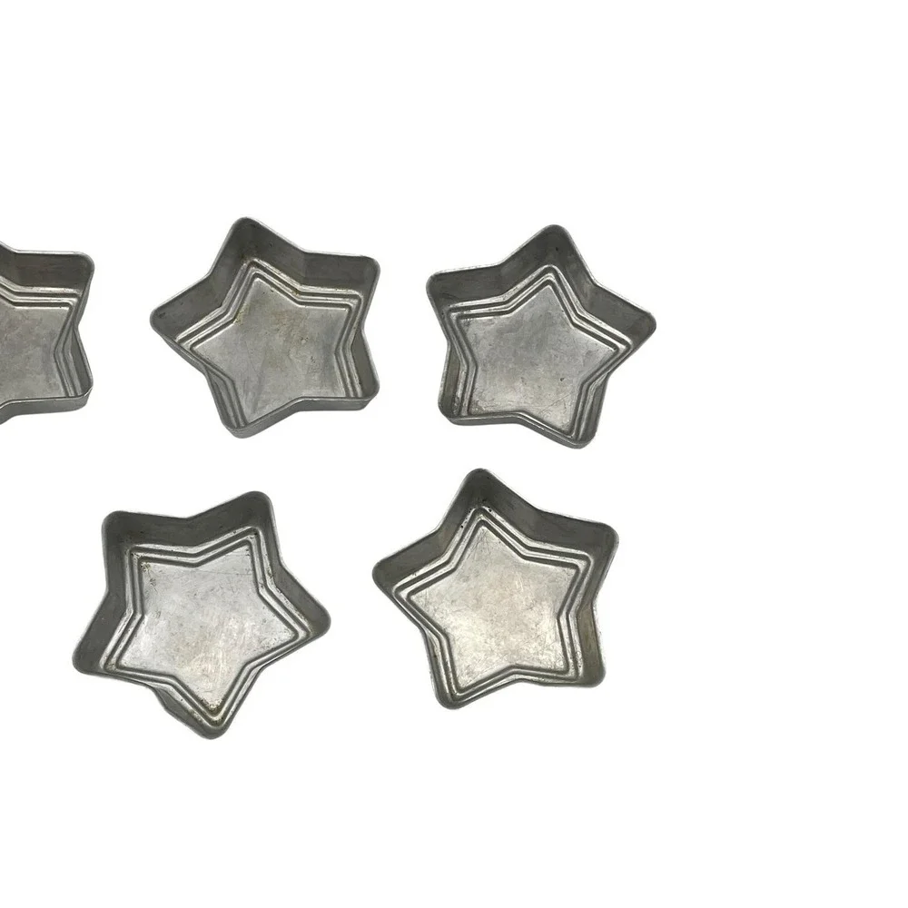 Set of 7 Star Shaped Metal Cake Cookie Jello Baking Molds 3